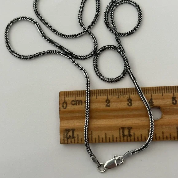 Unisex 925 silver 19.5” chain necklace